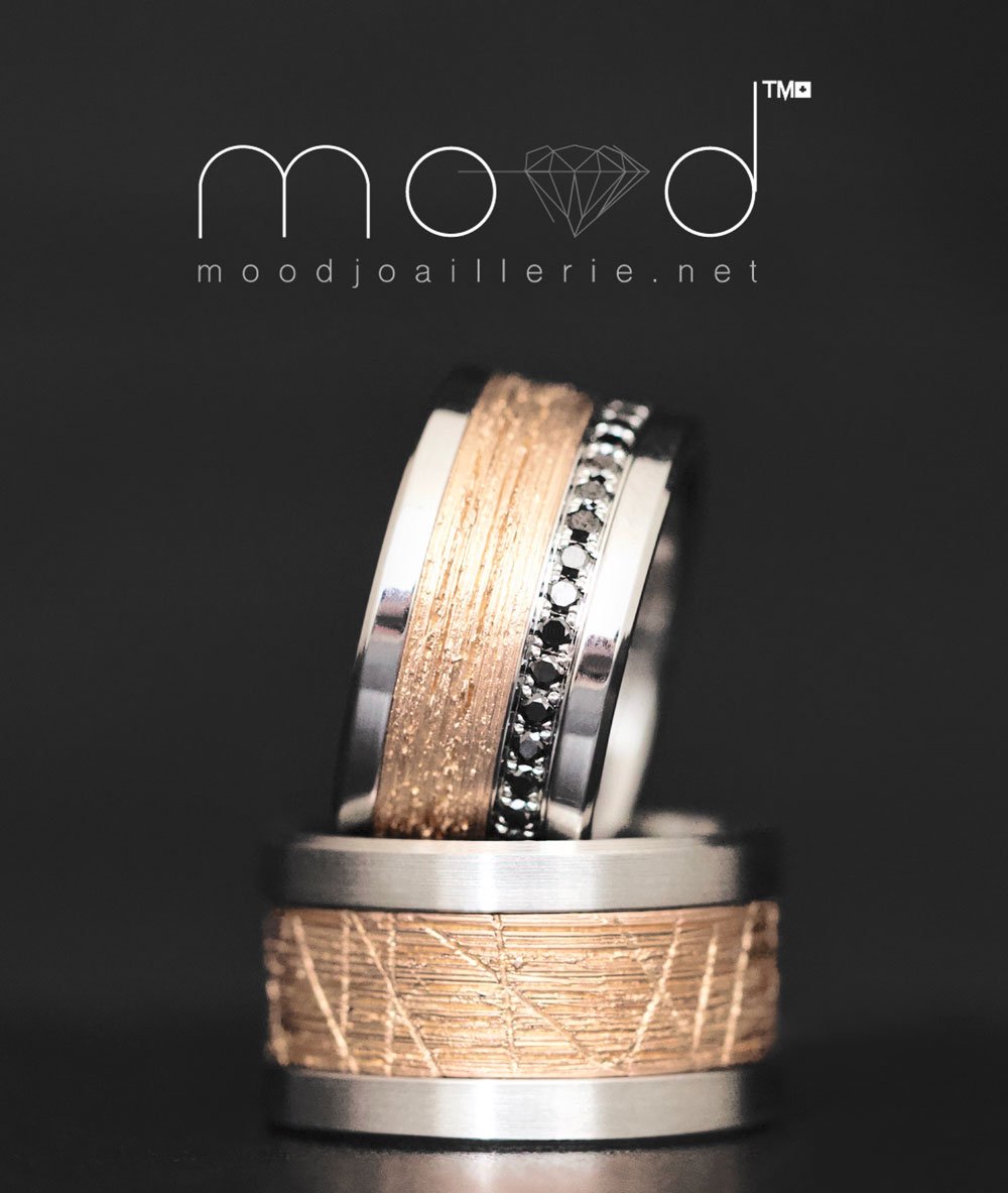 addon deux tiers cocon de soie en or rose 18 carats