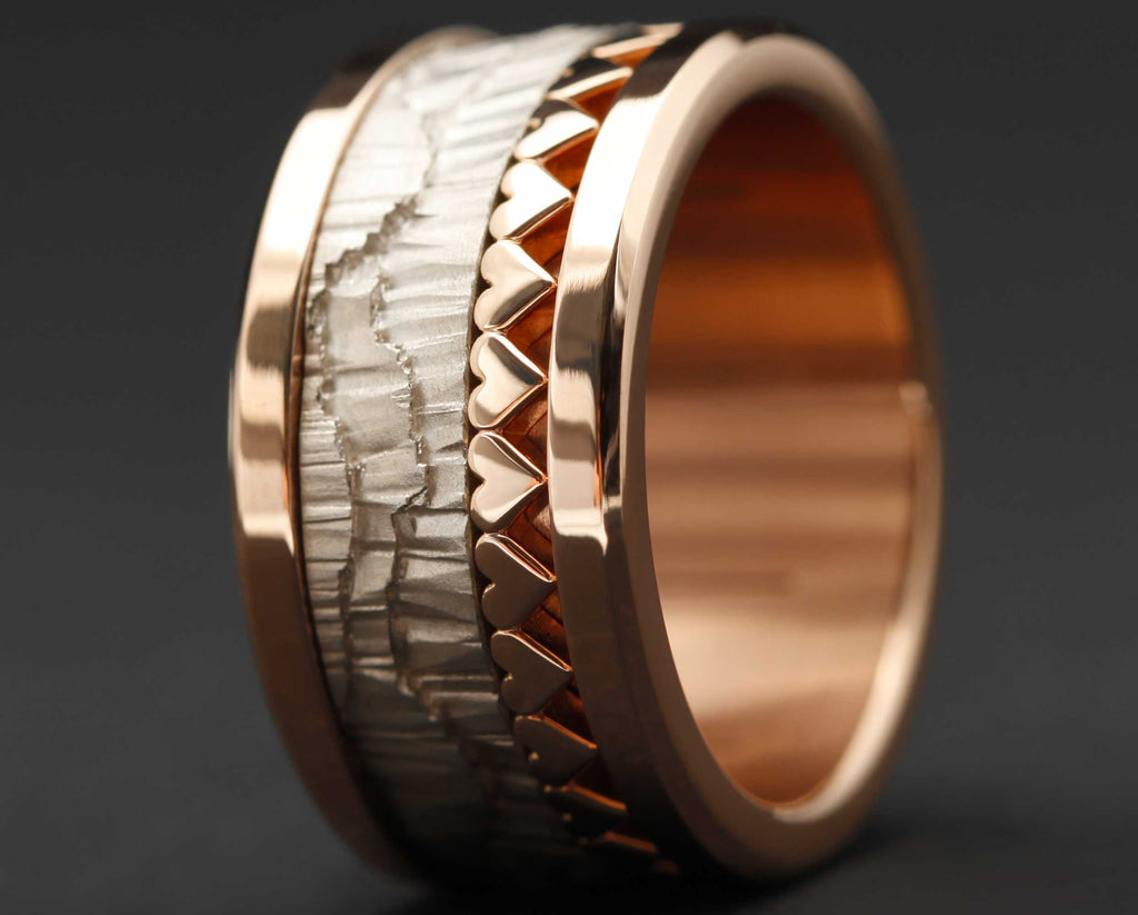 Medium Or - Medium 3D Coeurs Or Rose